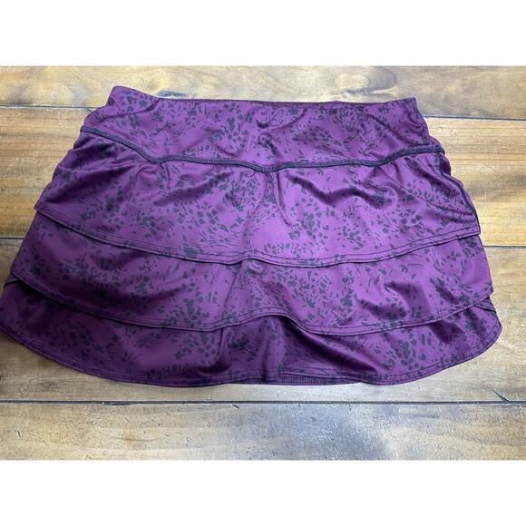 Athleta Floral Garden Swagger Skort Layered In California Plum Active Women's M - Picture 2 of 11